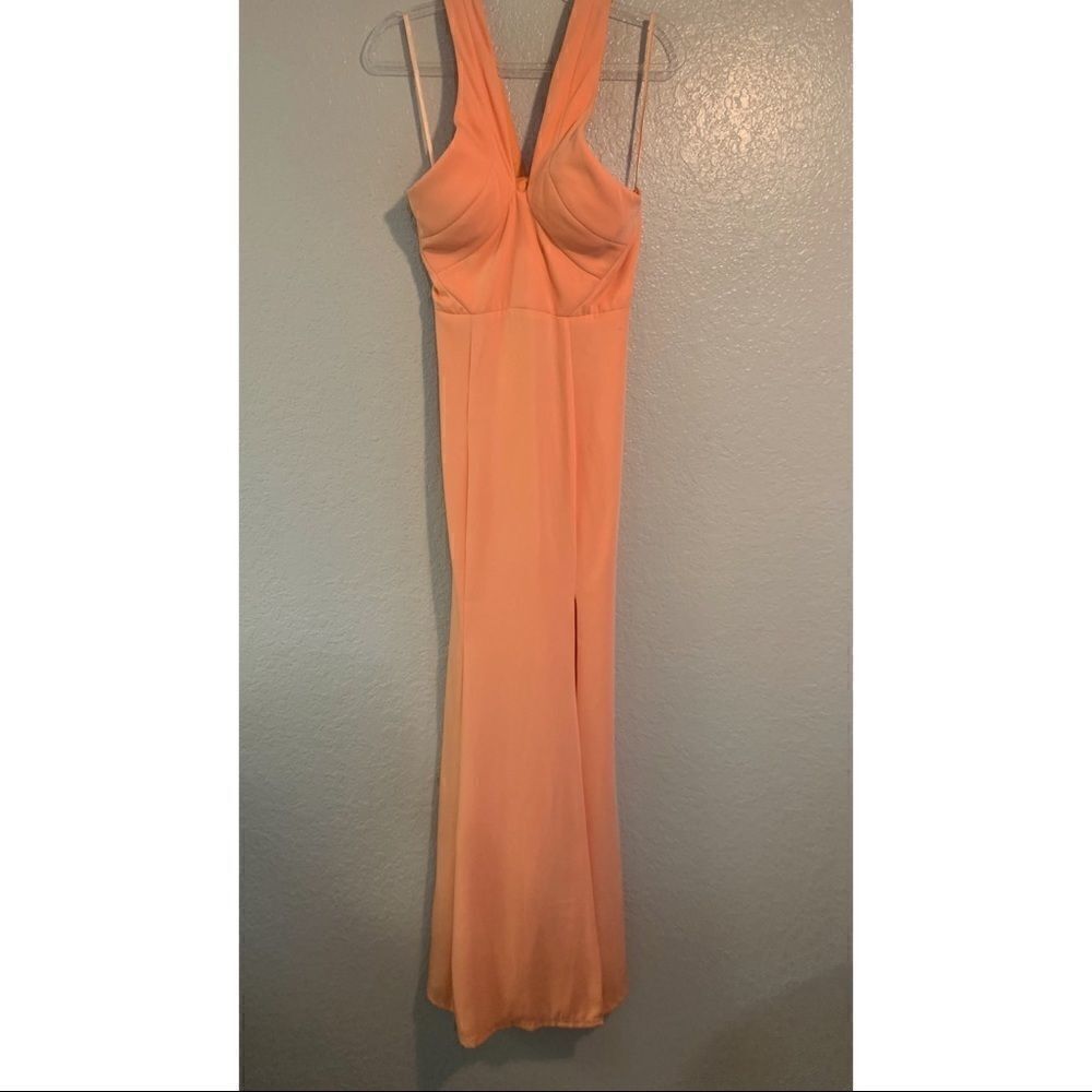BARIANO AUSTRALIA Apricot Maxi Dress Size 8 - Picture 4 of 11